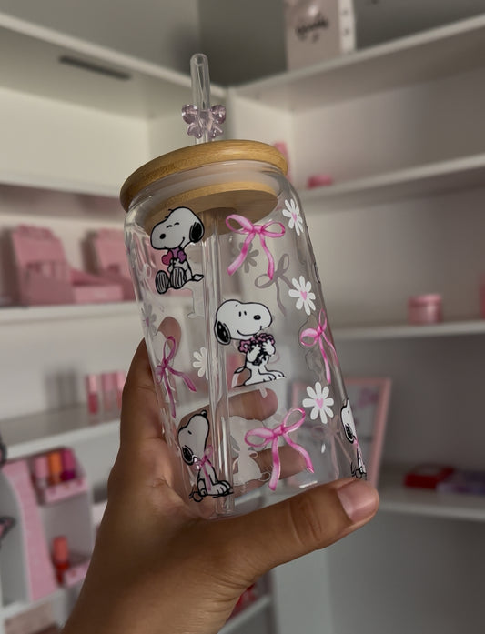 Snoopy glass cup
